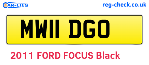 MW11DGO are the vehicle registration plates.