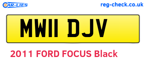 MW11DJV are the vehicle registration plates.