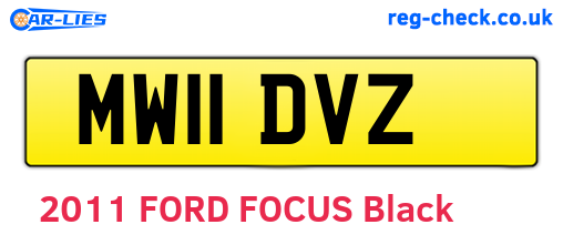MW11DVZ are the vehicle registration plates.