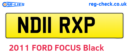 ND11RXP are the vehicle registration plates.