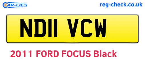 ND11VCW are the vehicle registration plates.