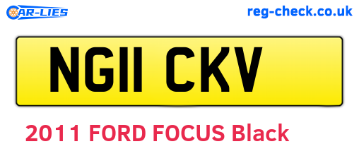 NG11CKV are the vehicle registration plates.