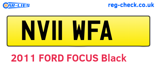 NV11WFA are the vehicle registration plates.