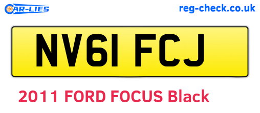 NV61FCJ are the vehicle registration plates.