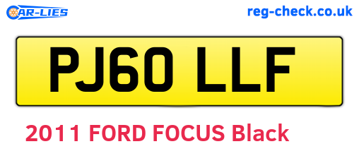 PJ60LLF are the vehicle registration plates.
