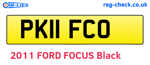 PK11FCO are the vehicle registration plates.