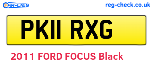 PK11RXG are the vehicle registration plates.