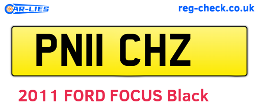 PN11CHZ are the vehicle registration plates.