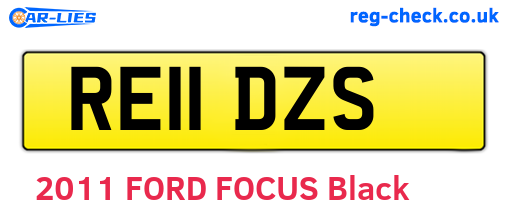 RE11DZS are the vehicle registration plates.