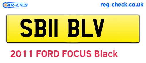 SB11BLV are the vehicle registration plates.