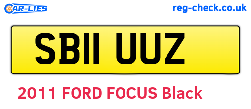 SB11UUZ are the vehicle registration plates.