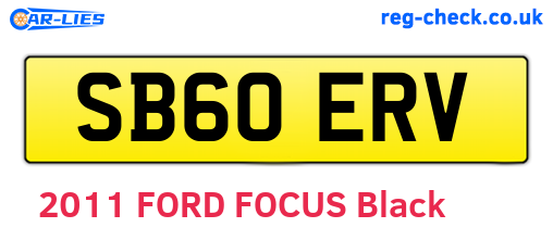 SB60ERV are the vehicle registration plates.