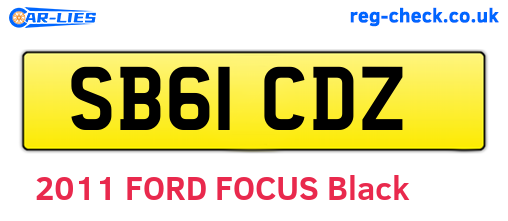 SB61CDZ are the vehicle registration plates.