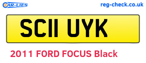 SC11UYK are the vehicle registration plates.
