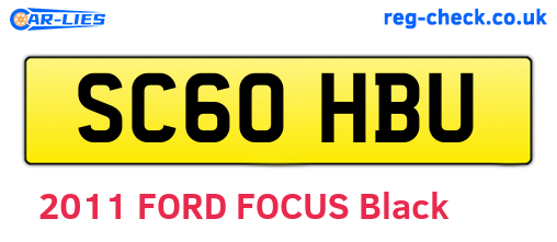 SC60HBU are the vehicle registration plates.