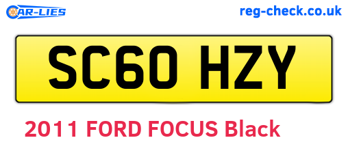 SC60HZY are the vehicle registration plates.