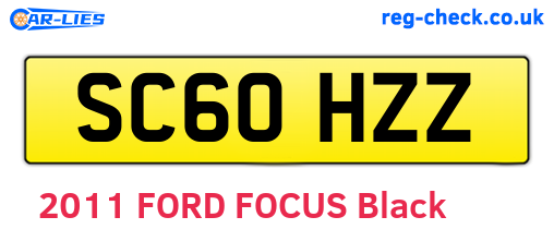SC60HZZ are the vehicle registration plates.