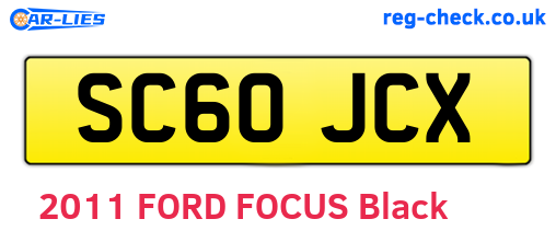 SC60JCX are the vehicle registration plates.