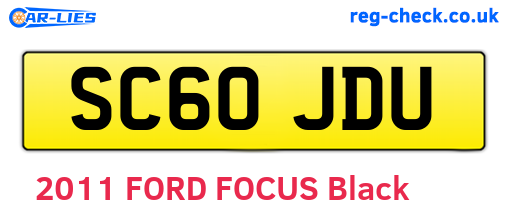 SC60JDU are the vehicle registration plates.