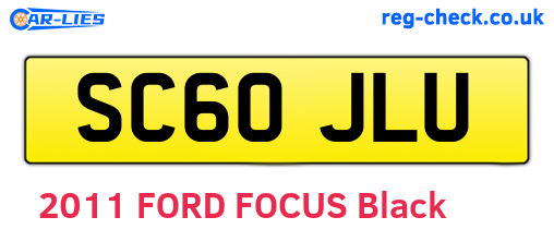SC60JLU are the vehicle registration plates.
