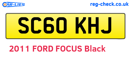 SC60KHJ are the vehicle registration plates.