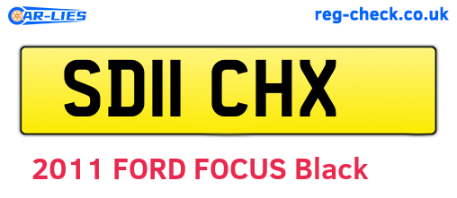 SD11CHX are the vehicle registration plates.