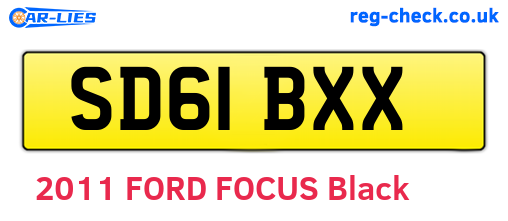 SD61BXX are the vehicle registration plates.