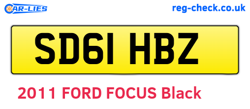 SD61HBZ are the vehicle registration plates.