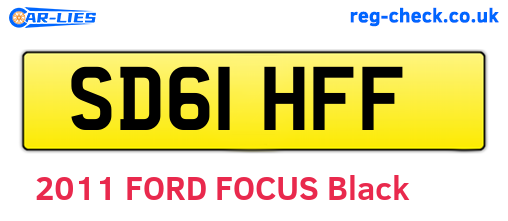 SD61HFF are the vehicle registration plates.