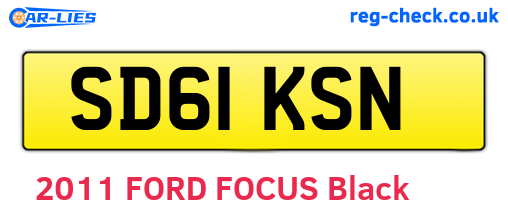 SD61KSN are the vehicle registration plates.