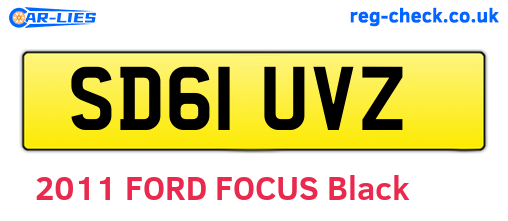 SD61UVZ are the vehicle registration plates.