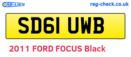 SD61UWB are the vehicle registration plates.