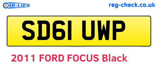 SD61UWP are the vehicle registration plates.