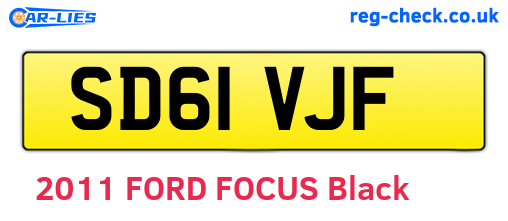 SD61VJF are the vehicle registration plates.