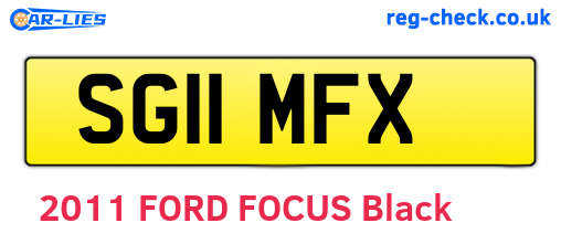 SG11MFX are the vehicle registration plates.