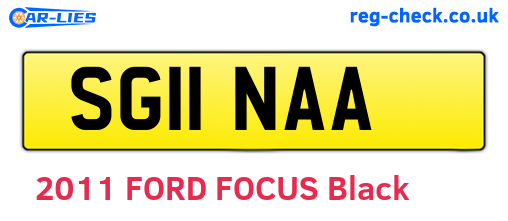 SG11NAA are the vehicle registration plates.