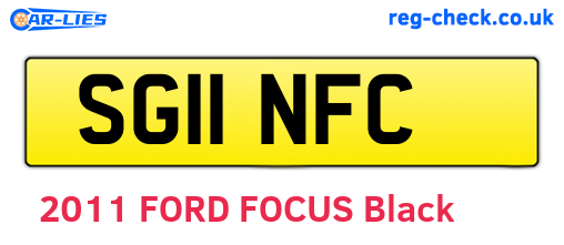 SG11NFC are the vehicle registration plates.