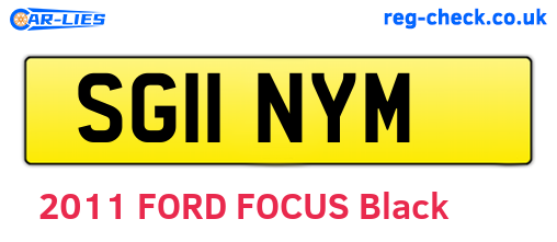 SG11NYM are the vehicle registration plates.