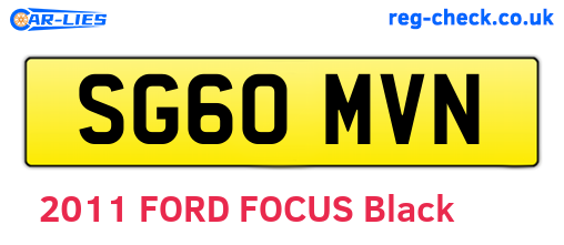 SG60MVN are the vehicle registration plates.