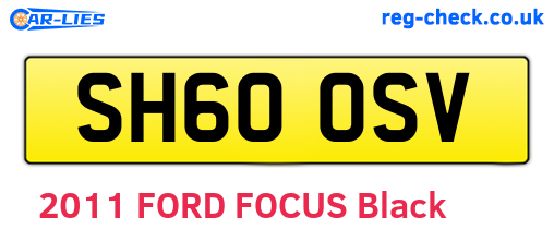 SH60OSV are the vehicle registration plates.