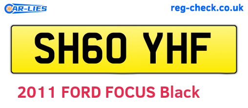 SH60YHF are the vehicle registration plates.