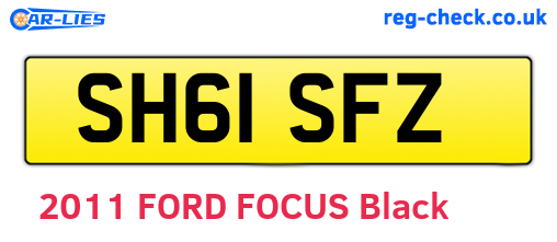 SH61SFZ are the vehicle registration plates.