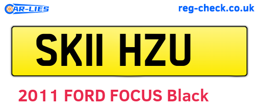 SK11HZU are the vehicle registration plates.