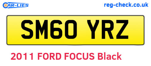 SM60YRZ are the vehicle registration plates.