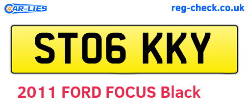 ST06KKY are the vehicle registration plates.