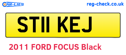 ST11KEJ are the vehicle registration plates.