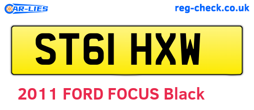 ST61HXW are the vehicle registration plates.