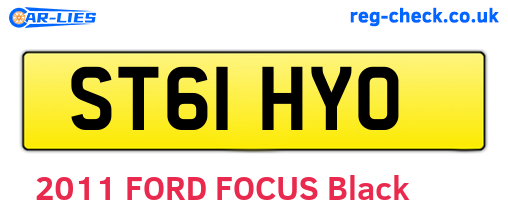 ST61HYO are the vehicle registration plates.