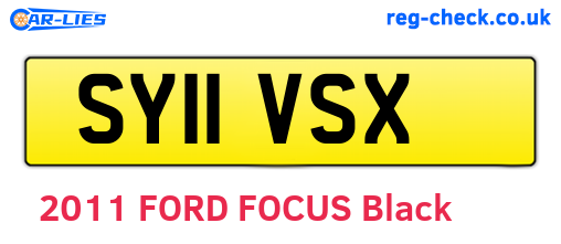 SY11VSX are the vehicle registration plates.