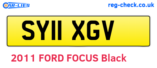 SY11XGV are the vehicle registration plates.